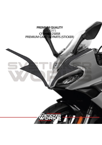 Cfmoto 250sr Sticker Karbon Folyo Kaplama Ön Kafa