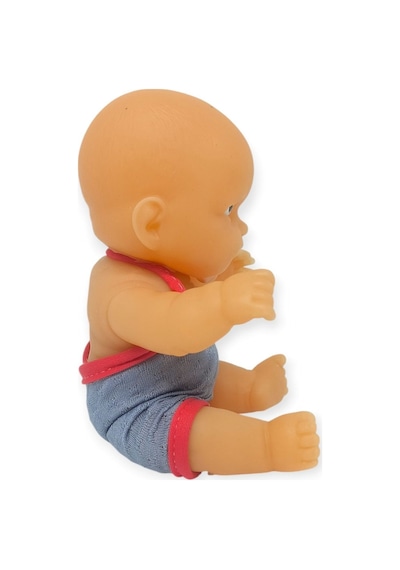 20 Cm Sevimli Et Bebek - Çıkarılabilir Neon Kıyafetli Gerçekçi Oyuncak Bebek - Gri - Pembe 1 Adet