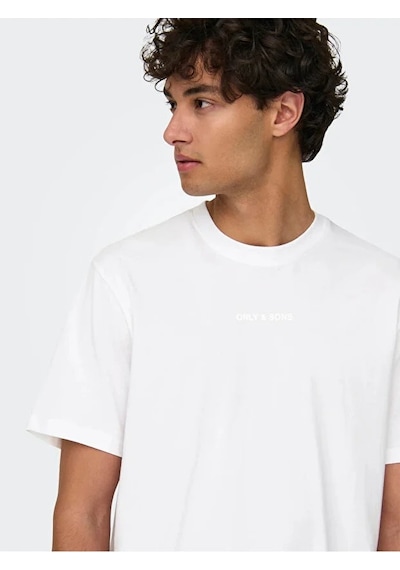 Only & Sons Onslevı Lıfe Reg Text Ss Tee Erkek White T-shirt - 22028147 Whıte