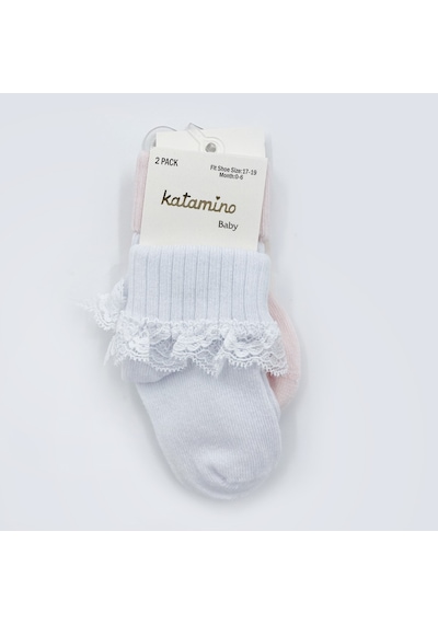 Katamino Amy 2'li Aks Çorap 44024 Beyaz