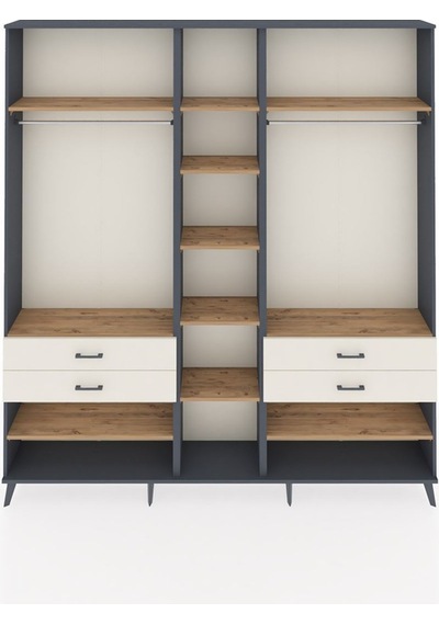 Arges Dolap 11 Raflı 4 Çekmeceli 2 Askılı 220x30x243 Antrasit-çam/aytaşı Atlas Çam/aytası Arges Dolap 11 Raflı 4 Çekmeceli 2 Askılı 220x30x243 Antrasit-çam/aytaşı Atlas Çam/aytası