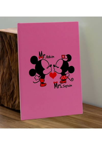 Bk Gift Sevgiliye Özel İsimli Pembe Defter Ve Fuşya Cam Matara Hediye Seti-5, Sevgiliye Hediye, Sevgililer Günü, Yeni İş Hediyesi
