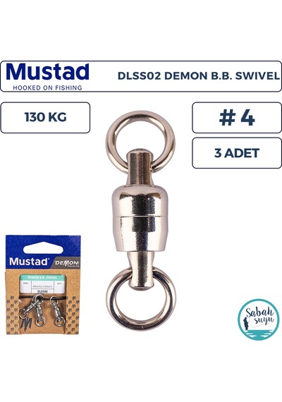 Mustad Demon Dlss02 Bilyalı Fırdöndü 4 130kg 3 Adet