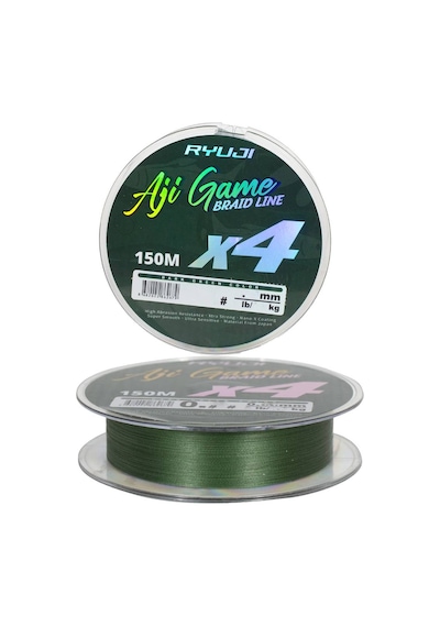 Ryuji Aji Game 4x 150m Dark Green Lrf İp Misina 0,25pe 0,03mm 2,5 Kg