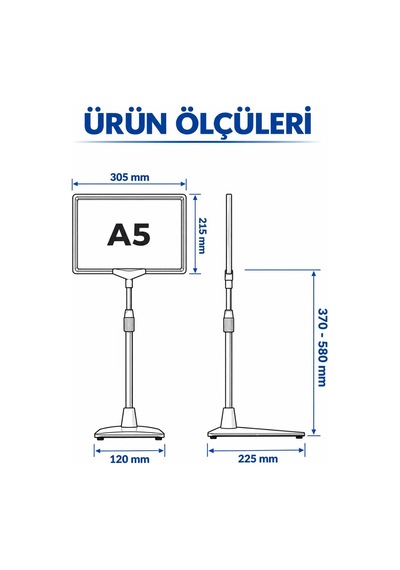 A5 Ördek Ayaklı Fiyat Etiketi - Sepet, Stand, Askılık, Çerçeveli Fiyat Etiketi Kırmızı-5 Adet