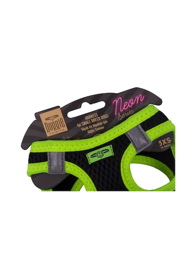 Doggie Havalı Dokuma Neon Serisi Küçük Irk Göğüs Tasması Sarı 3XS Sarı