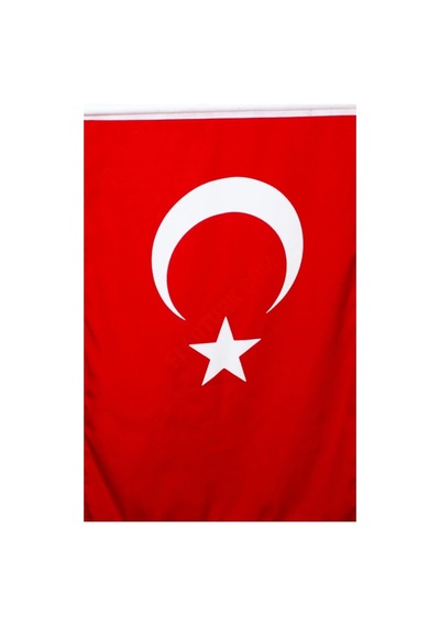Türk Bayrağı 50x75 Cm Alpaka Kumaş - Sopalı Renkli Diğer