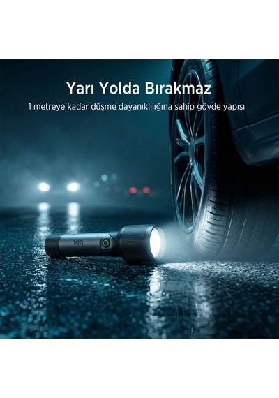 Bix Bx2132fl 24w Led, Max. 1000 Lümen Parlaklık 900 Metreye Kadar Menzilli 2000mah Kompakt El Feneri Metalik
