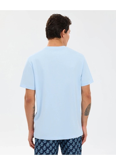 Skechers M Regular Mavi Erkek T-shirt S2610119-0721