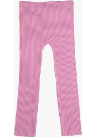 Koton Basic Fitilli Tayt Beli Lastikli Pembe 3skg40146ak 3SKG40146AK288 Gül