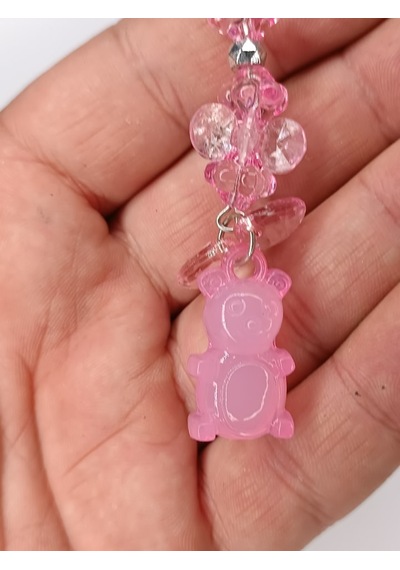 Jelibon Ayıcık Telefon Askısı Çanta Cüzdan Süsü Açık Pembe 011 Açık Pembe