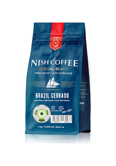 Nish Filtre Kahve Brazil Cerrado 1 Kg Öğütülmüş