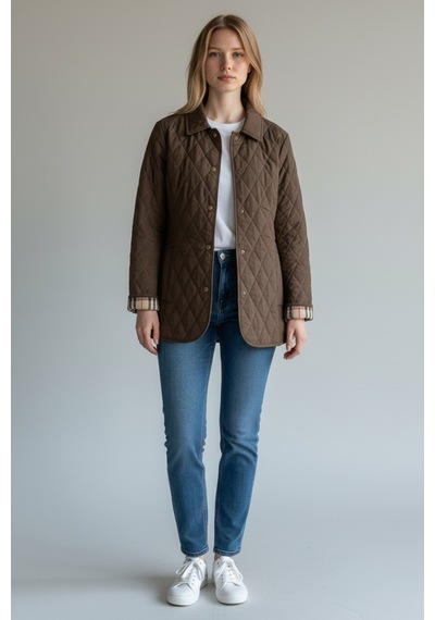 CottonCool Kadın Kapitone Mont Kahverengi