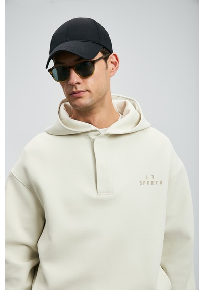 Lufian Road Erkek Sweatshirt Kırık Beyaz Kırık Beyaz 112030180100510 Beyaz
