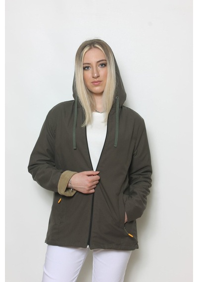 CottonCool Kadın Içi Polar Mont Haki