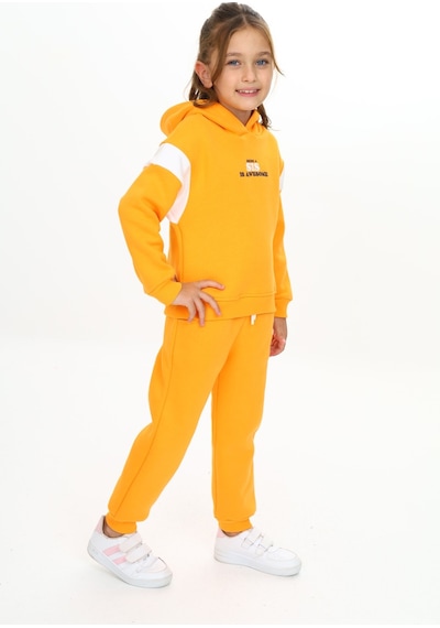 Toontoy Kids Toontoy Kız Çocuk Kapüşonlu Eşofman Takım Hardal