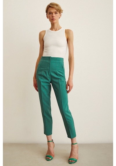 Never More Skinny Kumaş Pantolon Yeşil