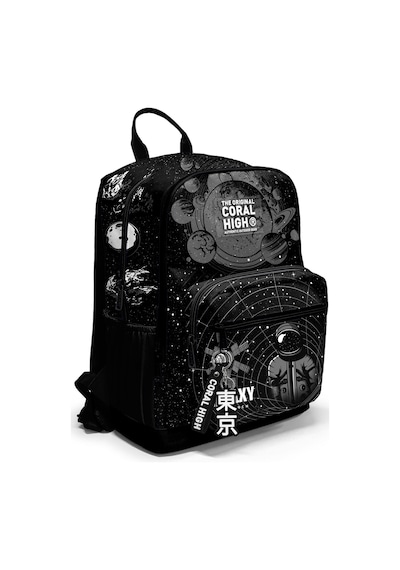 Coral High Siyah Galaxy Desenli Okul Sırt Çantası 23644