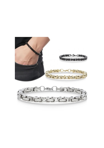 Moncuk Design Kral Çelik Zincir Bileklik 6mm 3351czb2d3 Sarı