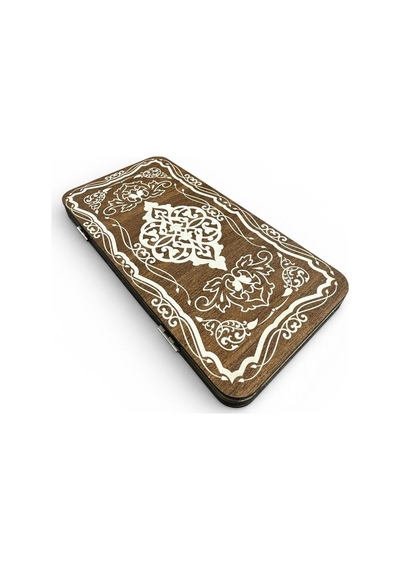 2026 Tavla Seyahat Mini Mobil Çanta Cep Kamp Piknik Kafe Tavla Seti 24 X 12 Cm Kalın Desenli