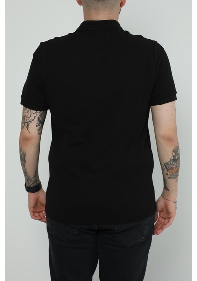 Hscstore Erkek Polo Yakalı Siyah Tişört- 8420-siyah Siyah