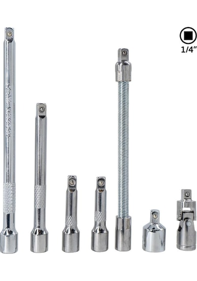 6497 1/4" Lokma Uzatma Arakol Adaptör Seti 7 Parça