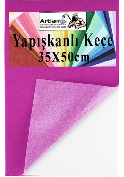 Yapışkanlı Keçe 35x50 Cm 1 Adet 2.0 Mm Kendinden Yapışkanlı Renkli Hobi Keçesi Elişi Keçe Kumaşı Anasınıfı Kreş Etkinlik Fuşya