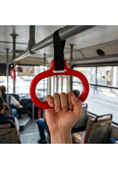 Microcase Ergonomik Çok Amaçlı Taşıma Ve Destek Tutacağı Kaydırmaz Güçlü Kavrama Aparatı Spor, Alışveriş Ve Endüstriyel Kullanıma Uygun 1 Adet - Al5876 Kırmızı