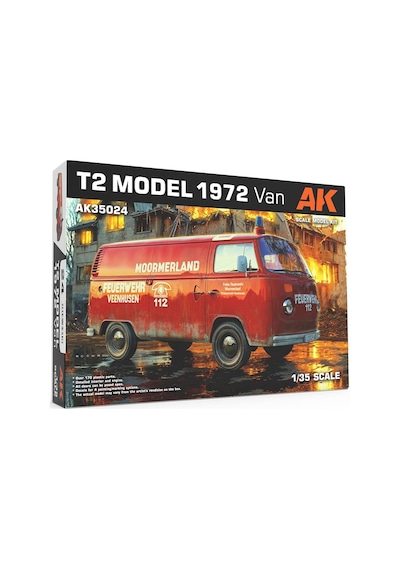 Ak 35024 1/35 Ölçek, 1967 T2 Vw Van, Plastik Model Kiti