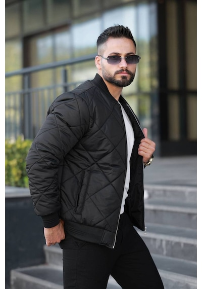 Unisex Kapitoneli Bomber Ceket - Günlük Şık & Spor Kombinlerin Vazgeçilmezi Siyah Kptne Unisex Kapitoneli Bomber Ceket - Günlük Şık & Spor Kombinlerin Vazgeçilmezi Siyah Kptne