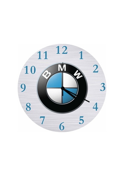 Bmw Logolu En Çok Satılan Çap 30cm Sessiz Akar Bombeli Gerçek Cam Duvar Saati Çok Renkli