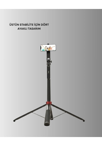 Ceylan Adam Ayarlanabilir Telefon Tripodu Selfie Stick Çok Açılı Çekim