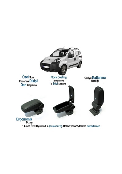 Citroen Nemo Araca Öel Koldayama Vidasız Kolçak 2008 2009 2010 2011 2012 2013 2014 2015 2016