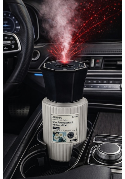 Auhma Af-06 Araç İçi Hava Nemlendirici & Koku Makinesi En Counter Esansı 120ml Aromaterapi Difüzör Araç Kokusu