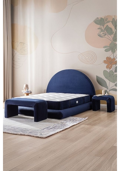 Good Night Legom Torba Yaylı Set Yatak Baza Başlık Tek Kişilik Yıkanabilir Ortopedik Lacivert