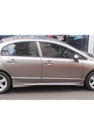 Honda Civic Fd6 Mugen Yan Marşpiyel Seti Plastik 2 Adet Mat Siyah 2006 2007 2008 2009 2010 2011 Karlık+ek+bodykit