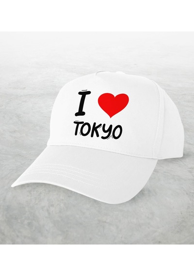 Bk Kids BK Gift I Love Tokyo Tasarımlı Beyaz Şapka - Model 1