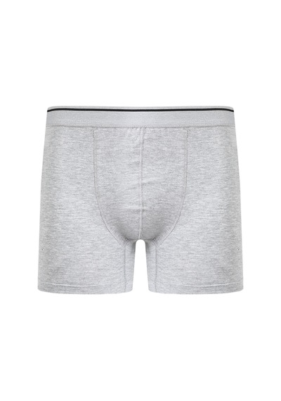 İbrahim Burak Etiler Collection Moda Çizgi Erkek Pamuk Likralı Boxer Gri 40133
