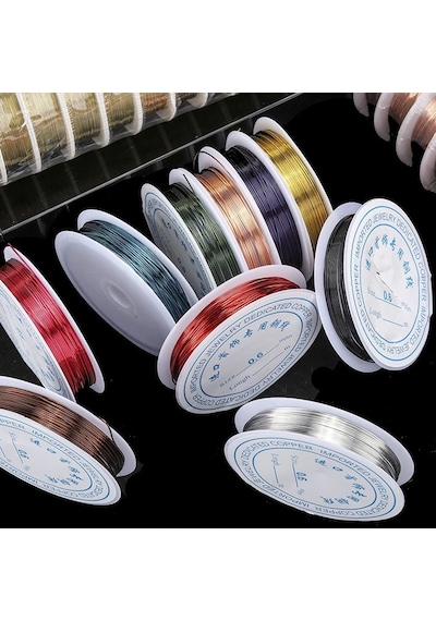 10 Adet. Alüminyum Tel. 1 Mm Kalınlık. 10 Farklı Renk. Metal Tel N11.24001