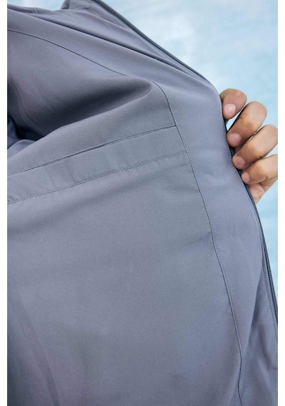 Defacto Defactofit Su Geçirmez Rüzgar Geçirmez Regular Fit Kapüşonlu Fermuarlı Cepli Kışlık Mont E9491ax25wngr211 Gri