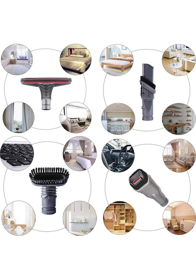 Dyson V15,v11 V10 V8 V6 V7 Uyumlu Dik Süpürge İle Fırça Aksesuar Seti