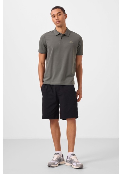 Tommylife Standart Fit Basic Polo Yaka 2li Paket Siyah-çağla Erkek T-shirt - 87748 Siyah Yeşil