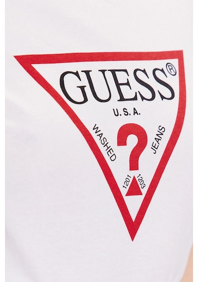 Guess Marka Logolu Kadın T-shirt Beyaz