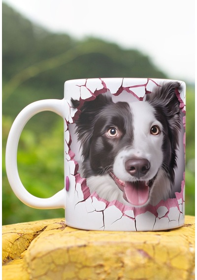 3d Görünümlü Sevimli Köpek Hediyelik No:3 3d Tasarım Baskılı Kupa Bardak Mug Karışık