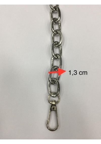 Karantuhafiye Çanta Zinciri Ucu Klipsli 125 Cm Kalın Zincir Gümüş Gümüş