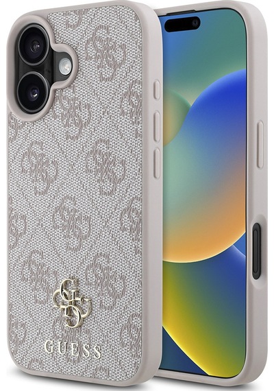 Apple iPhone 16 Plus Uyumlu Kılıf Guess Lisanslı Magsafe Şarj Özellikli Small 4g Classic Kapak Pembe