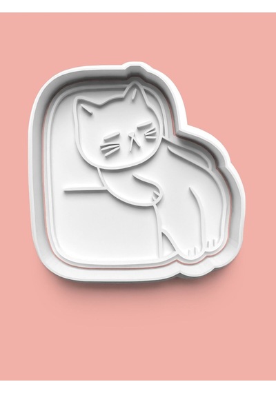 Uyuyan Kedi Kurabiye Kalıbı Ve Şeker Hamuru Kalıbı