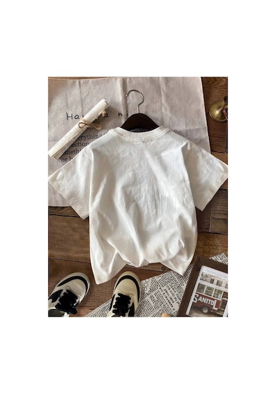 Tarzsokak Unisex Melek Ve Şeytan T-shirt Beyaz
