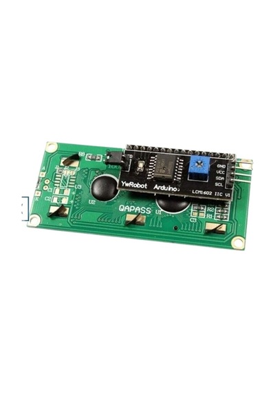 2x16 Lcd Ekran Yeşil  + I2C Arayüzü Modülü