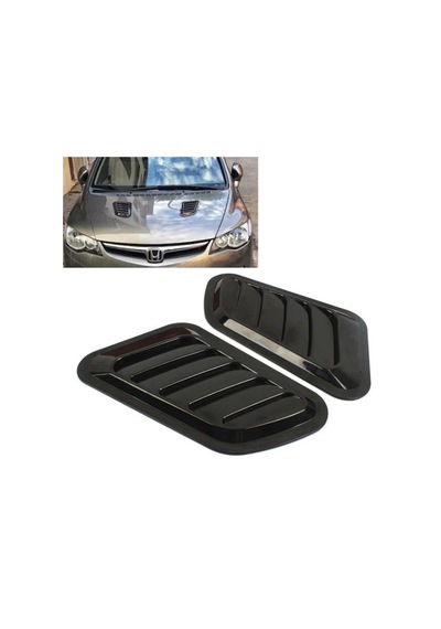 Carmind Universal Kaput Havalandırma Piano Black 2 Adet